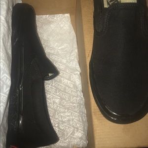 Black slide on vans